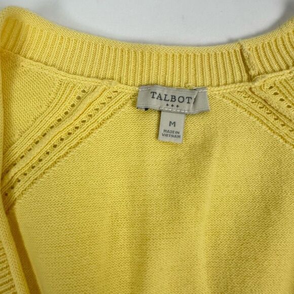 Talbots Yellow Cotton Cardigan Medium - Picture 4 of 7